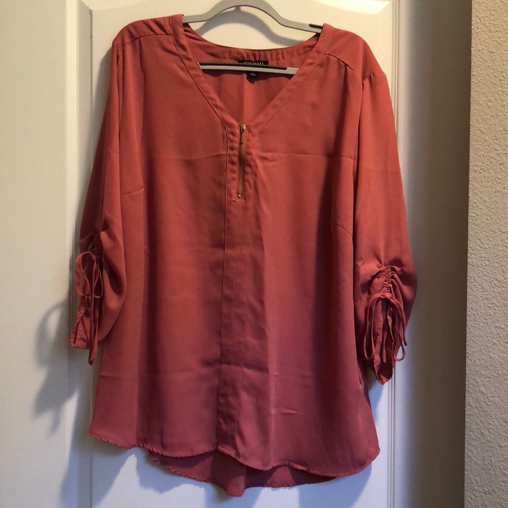 NWOT dusty rose blouse 3x